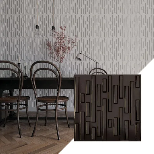 Miniatura 15 de Ekena Millwork 19 5/8 pulgadas de ancho x 19 5/8 pulgadas de alto, ladrillo escalonado EnduraWall decorativo 3D, cobre envejecido
