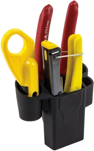 Miniatura 5 de Klein Tools VDV011-852 Kit de instalación coaxial en bolsa moldeada de cadera tiene crimpador, pelacables radiales y cortador de cables