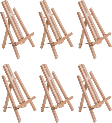 U.S. Art Supply Caballete pequeño de mesa de 11 pulgadas – Soporte de exhibición de madera de haya artista con marco en A, caballete de madera para