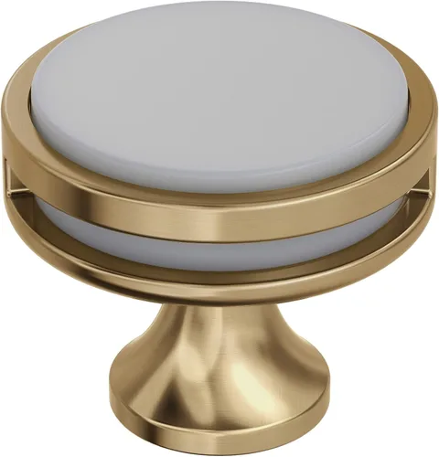Miniatura 9 de Amerock Pomo para Gabinete Bronce Champán Pomo de Cajón de 1-3/8 Pulgadas (35 mm) de Diámetro Oberon Herrajes para Cocina y Baño