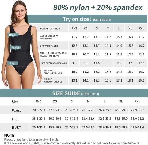 Miniatura 5 de feitycom Traje de baño menstrual negro de una pieza a prueba de fugas para adolescentes, niñas y mujeres