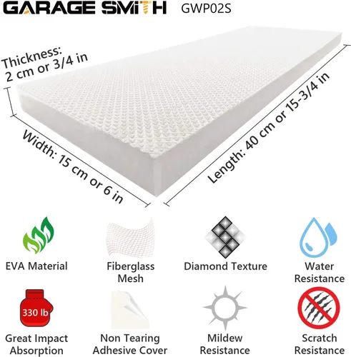 Miniatura 3 de Ampulla Garage Smith Protector de pared de cochera para puertas de automóvil, diseñado en Alemania Blanco