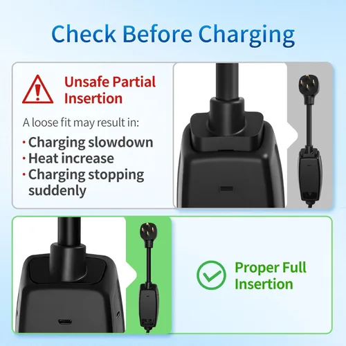 Miniatura 9 de Adaptador NEMA 10-30 para conector móvil Tesla Gen 2, adaptador de cargador EV de salida de secadora de 240 V 24 A, carga de nivel 2 de alta