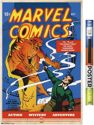 Miniatura 17 de Trends International Marvel Comics - Póster de pared de The Very First Marvel Comics #1, 22.375 x 34 pulgadas, versión premium sin marco