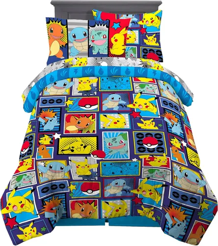 Miniatura 101 de Franco - Juego de ropa de cama para niños, edredón y sábanas supersuaves con funda de almohada, 5 piezas, tamaño individual, Jurassic World, 6A1348