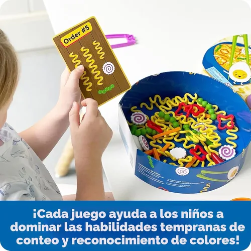 Miniatura 6 de Learning Resources Juego de motricidad fina Noodle Knockout - Juegos para niños de 4 a 8 años, juego de mesa para niños pequeños, juegos educativos