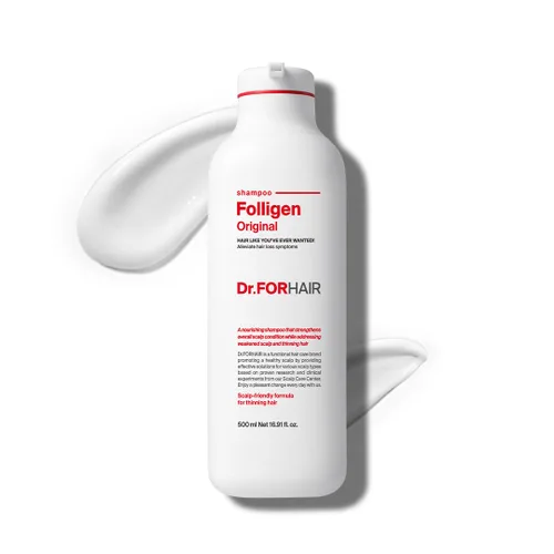 Dr.FORHAIR Folligen Shampoo | Cuidado coreano del cabello | Champú clarificador del cuero cabelludo | Cabello de aspecto más completo, 16.91 onzas