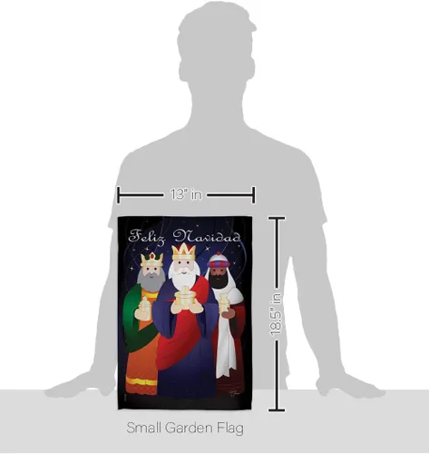 Miniatura 7 de Bandera de jardín de Feliz Navidad, decoración de pared para tres reyes, tapiz religioso para la temporada de la santa familia, letrero de puerta