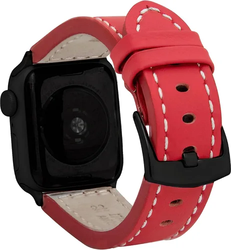 Miniatura 36 de Bandini Correa de cuero para hombre para Apple Watch de 1.732 in 1.772 in 1.654 in 1.614 in 1.575 in 1.496 in 1.929 in y Ultra, correa de iWatch