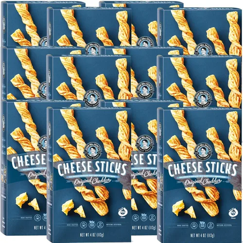 Miniatura 11 de John Wm. Macy's - Palitos de queso cheddar originales, hechos a mano, sin OMG y nada artificial, hechos con queso real, cajas de 4 onzas, paquete