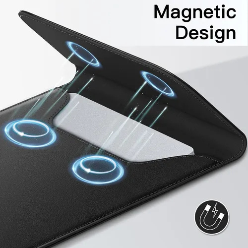 Miniatura 4 de JETech Funda delgada para portátil para MacBook Air de 13 pulgadas (M4/M3/M2) 2022-2025, MacBook Pro de 13 pulgadas (M2/M1) 2016-2022, funda de Negro
