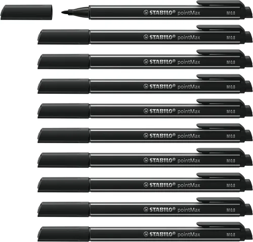 Miniatura 16 de STABILO Fineliner pointMax - Paquete de 8 - Colores surtidos Colores Variados