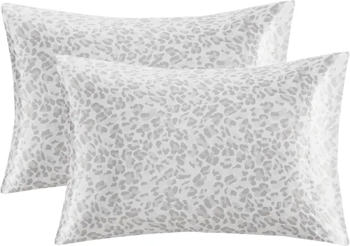 Miniatura 19 de Madison Park Essentials Juego de 2 fundas de almohada de satén para cabello y piel, lujosamente suave, sedosa con brillo natural, fresca al tacto
