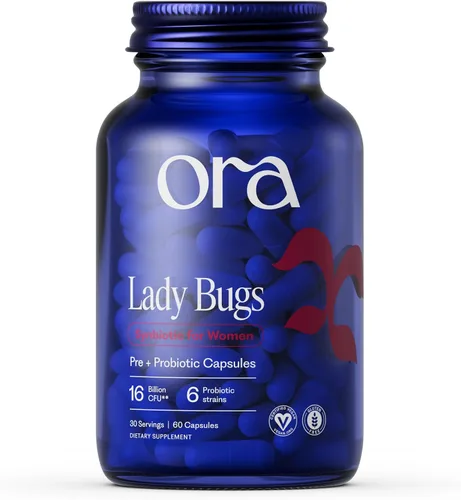 Ora Organic Probiótico para mujeres con L. crispatus, 6 cepas de Lactobacillus clínicamente estudiadas para la salud vaginal, pH y del tracto