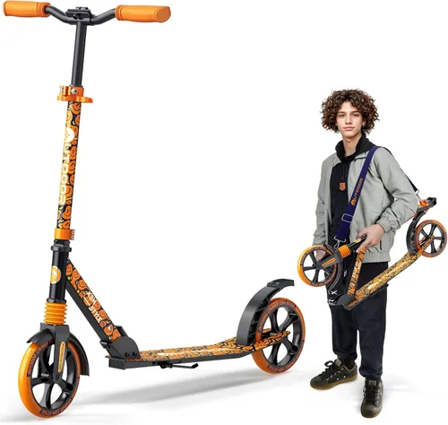 Miniatura 10 de Outdoor Cruiser Patinete para edades de 6+, para niños, adolescentes y adultos, carga máxima 250 LBS, plegable, ruedas grandes de 8 pulgadas, doble