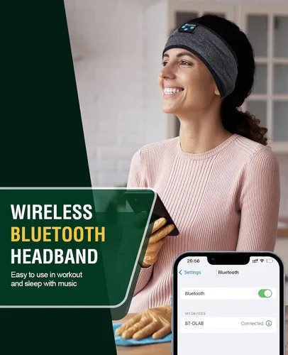 Miniatura 4 de Auriculares para dormir, audífonos para dormir, auriculares con diadema Bluetooth, cómodos auriculares para dormir de lado con altavoces estéreo