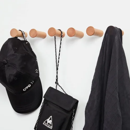 Miniatura 3 de HomeDo Paquete de 8 ganchos de pared de madera para sombreros, ganchos de madera para colgar en la pared, organizador individual decorativo
