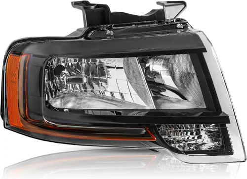 Miniatura 24 de TUSDAR Conjunto de faros delanteros con bombillas para Ford Expedition 15, 16, 17, lado izquierdo del conductor, repuesto de faros delanteros
