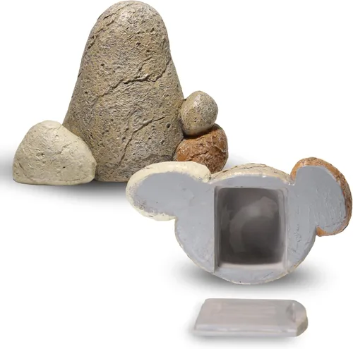 Miniatura 6 de Ocultador de llaves de hongo – Caja de llaves oculta para exteriores, resistente a la intemperie, estatua de jardín de resina con compartimento