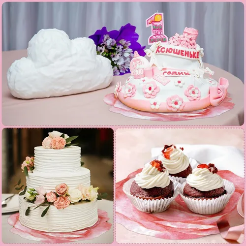 Miniatura 5 de Teling Paquete de 100 manteles individuales desechables florales rosas de 13 pulgadas para primavera y verano, manteles individuales de papel
