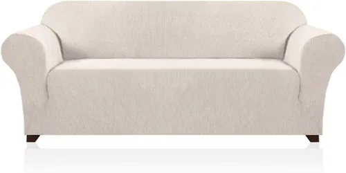 Miniatura 104 de PrinceDeco Funda elástica para sofá de 3 cojines, protector de muebles con parte inferior elástica antideslizante, apta para perros