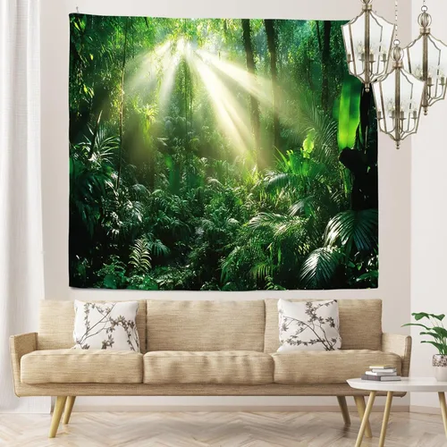 Miniatura 8 de LINICE Tapiz de plantas, tapiz de fase lunar de la naturaleza para colgar en la pared, tapiz bohemio de mandala estético para decoración
