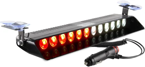 Miniatura 12 de 24 LED 9.5 pulgadas ámbar asesor de tráfico barra de luces estroboscópicas con 18 patrones de flash LED de aplicación de la ley luz de advertencia