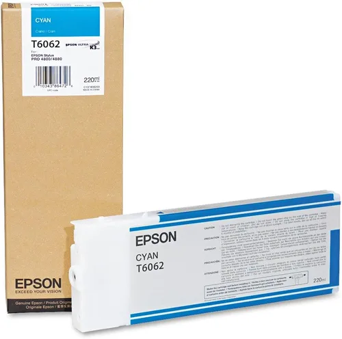 Epson UltraChrome K3 Cartucho de tinta - 7.4 fl oz cian (T606200)