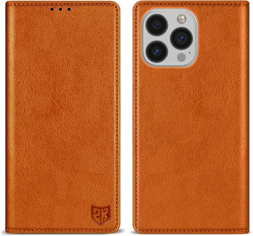 Miniatura 26 de ZZXX Funda tipo cartera para iPhone 13 con bloqueo RFID, soporte de ranura para tarjetas, funda protectora de cuero magnético fuerte plegable