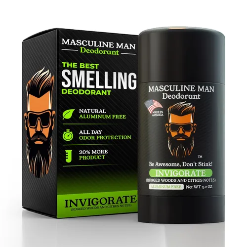 Miniatura 9 de Desodorante para hombres – Desodorante para hombre sin aluminio – Desodorantes naturales de tamaño de viaje – Protección contra el sudor