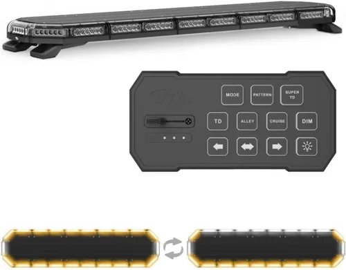 SpeedTech Lights Super Takedown K-Force Elite 47 Barra de luz LED – 180 LED, 540 W montaje en techo advertencia de emergencia para policía, Ámbar