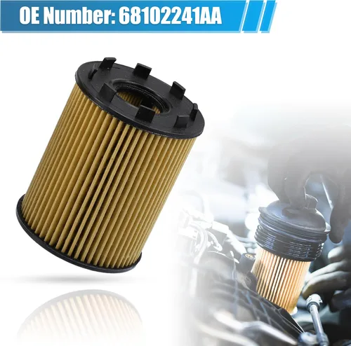 Miniatura 3 de X AUTOHAUX Filtro de aceite de motor con sellos No.68102241AA/73500049/71765460/71773176/6001073250 para Dodge Dart 1.4L 2013-2016 para Fiat 500