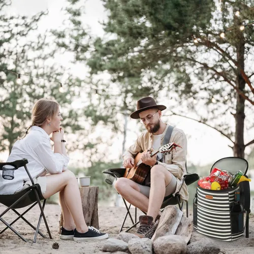 Miniatura 6 de Mochila Enfriadora de Camping para 30 Latas, Mochilas Enfriadoras Suaves Aisladas a Prueba de Fugas Bolsa Enfriadora de Viaje Impermeable Almuerzo