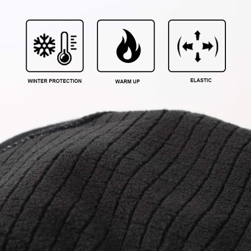 Miniatura 6 de Santic Casco de calavera de ciclismo para correr, casco de bicicleta, forro polar térmico resistente al viento, se adapta debajo de los cascos