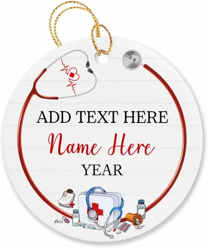 Miniatura 20 de Adorno de Navidad personalizado para artista, regalo de adorno de artista para árbol de Navidad, adorno de Navidad de pintor 2026, texto