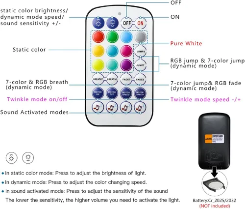 Miniatura 3 de AKEPO - Kit de luz musical RGBW de 6 W, tamaño mini, parpadeante, fibra óptica, controlada a través de aplicación, para el hogar y el automóvil, 600