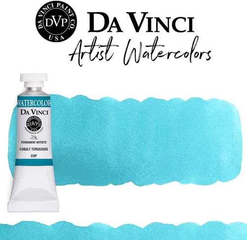 Miniatura 334 de DA VINCI PAINTS Pintura Acuarela Profesional para Artistas, Alizarin Crimson (Quinacridone), 37ml Índigo