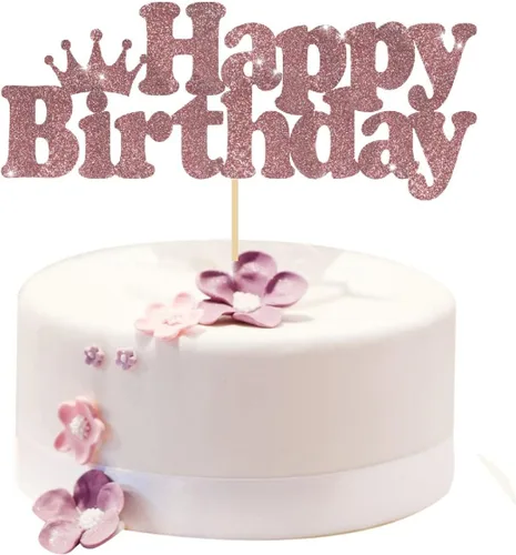 Miniatura 5 de BRT Bearingshui Banda y tiara de cumpleaños número 33 para mujer, corona de banda de cumpleaños de oro rosa 33 y fabulosa banda y tiara para mujer