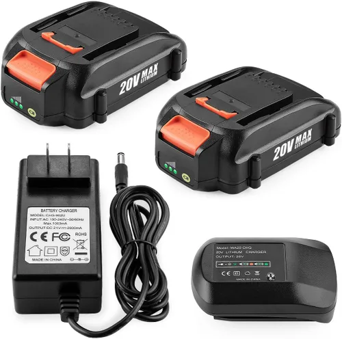 Miniatura 9 de Energup Reemplazo de 20 voltios para batería Worx 20V y kit de cargador, compatible con Worx 20Volt WA3520 WA3525 WA3575 WG151s WG251s WG540s WG545s