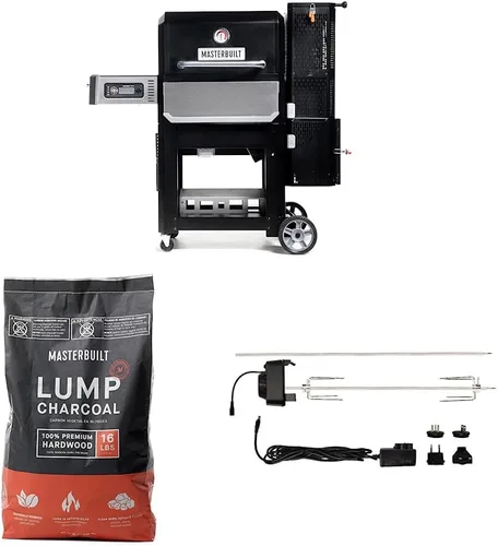 Miniatura 8 de Masterbuilt Gravity Series 800 - Plancha digital de carbón, parrilla y ahumador + carbón Masterbuilt Lump (16 libras)
