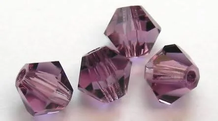 Miniatura 3 de Elija un tamaño, Amethyst, MC Rondell Bead (Bicone checa, forma de diamante)