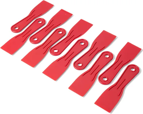 Miniatura 14 de Bates - Juego de 6 cuchillos de masilla de plástico, raspador de pintura, herramienta de spackle y esparcidor Rojo