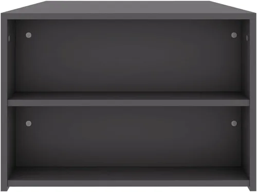 Miniatura 6 de Mesa de centro de madera de ingeniería gris, mesa rectangular de sala de estar con acabado mate, 39.4 x 23.6 pulgadas, mesa moderna de centro