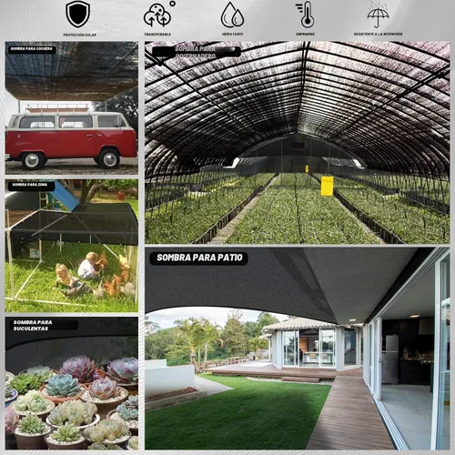 Miniatura 5 de Cool Area 55% Tela de Sombra Solar con Malla de Lona con Ojales para Cubierta de Plantas 6.5x10 pies Toldo de Patio Jardín Pérgola Invernadero 55%