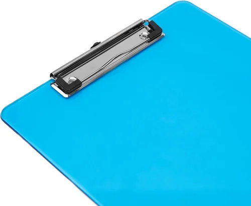 Miniatura 8 de Portapapeles de plástico con clip de perfil bajo, juego de 6 portapapeles de plástico multicolor a granel de 12.5 x 9 pulgadas, tableros de clip