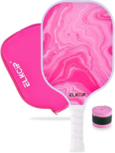 Paleta de pickleball compuesta con cubierta para mujer, fibra de carbono de grafito, polipropileno, núcleo de panal de abeja, raqueta de pickleball,