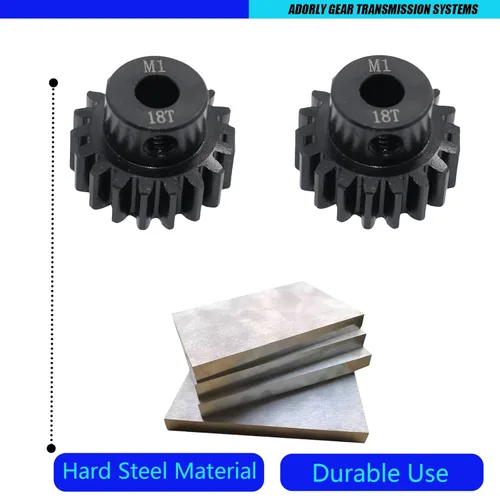 Miniatura 4 de 2 piezas de engranaje de motor de acero endurecido 18T M1 (agujero medio de 0.197 in) para 1/5 Traxxas X-MAXX XMAXX 18T Motor Gear 6S 8S 6491 piezas