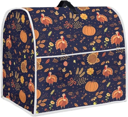 Miniatura 13 de Dreaweet Fall Pumpkin Print Kitchen Mixer Covers for Stand Mixer 4.5-5 qt, Kitchen Aid Accessories and Attachments, Washable