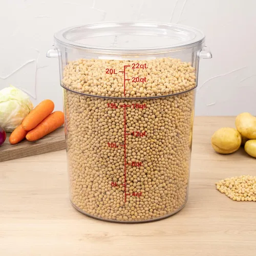 Miniatura 3 de Restaurantware Met Lux - Contenedor de almacenamiento de alimentos de 22 cuartos de galón, 1 recipiente redondo de almacenamiento comercial, tapa se