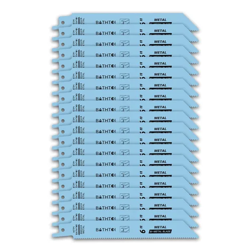 Miniatura 9 de Paquete de 25 hojas de sierra recíproca de 6 pulgadas y 18 Tpi para chapa, tuberías, corte de clavos, corte de perfiles, cuchillas Sawzall